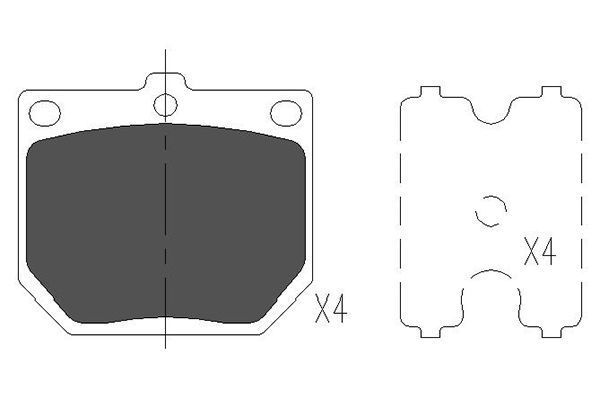 KAVO PARTS Комплект тормозных колодок, дисковый тормоз KBP-6569